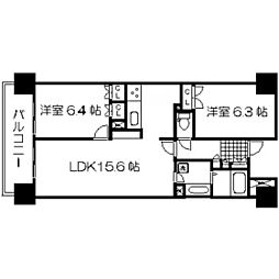 東仙台六番館 2LDKの間取図画像