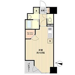 HF晩翠通レジデンス ワンルームの間取図画像