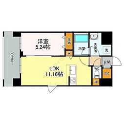 MTIマンション仙台卸町 1LDKの間取図画像