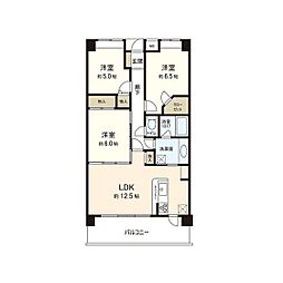 MFPRコート宮町 3LDKの間取図画像