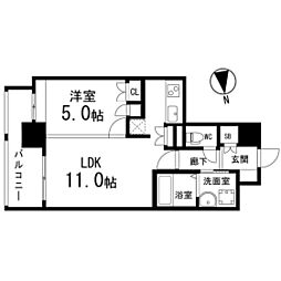 ディークレスト太子堂駅前East 1LDKの間取図画像