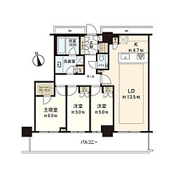 ザ・レジデンス一番町 3LDKの間取図画像