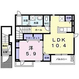 グランツ2 1LDKの間取図画像