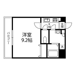 ロイヤルガーデン春日町 1Kの間取図画像