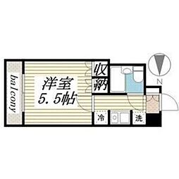 ラ・レジダンス・ド仙台 1Kの間取図画像
