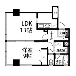 グランビュー大町 1LDKの間取図画像