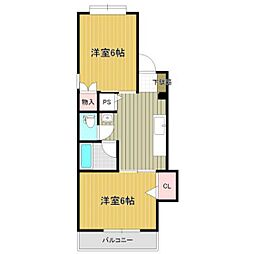 ブラ・ヴール南仙台1 2Kの間取図画像