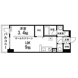 ルキシア大町西公園 1LDKの間取図画像