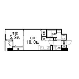 コンフォートEXE榴岡公園 1LDKの間取図画像