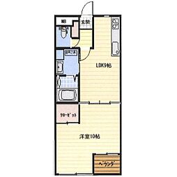 IDEA宮町 2LDKの間取図画像