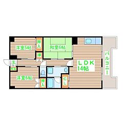 エステマール 3LDKの間取図画像