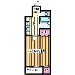ハイツ・シード 1Kの間取図画像