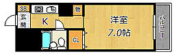リバーサイド西淀川 1Kの間取図画像