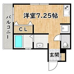 M,KTiara ワンルームの間取図画像