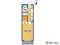 メゾン精　I棟 1階1Kの間取り