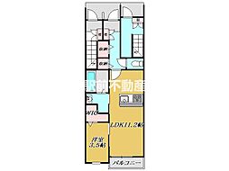 メルヴェイユ 1階1LDKの間取り