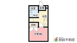 有明ハイツ 3階1Kの間取り