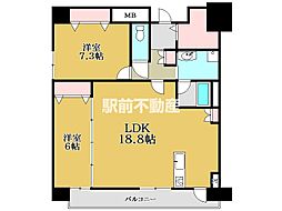 adorable 2LDKの間取図画像
