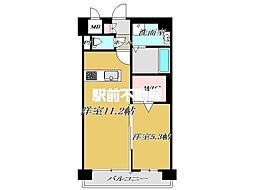 ブランシェ駅南 5階1LDKの間取り