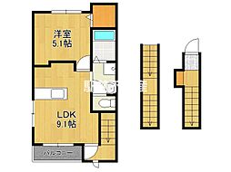 デュルセ大財 1LDKの間取図画像
