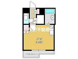 アクセス佐賀 3階ワンルームの間取り