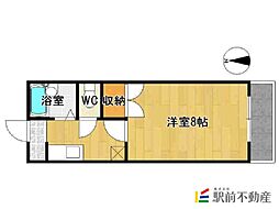 リファレンス佐賀大前 1Kの間取図画像