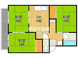 プレジール村岡 3DKの間取図画像