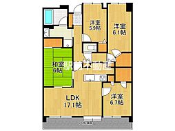エバーライフ佐賀城内 4LDKの間取図画像