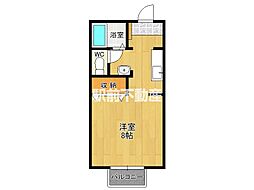 セジュールつつみ 1Kの間取図画像