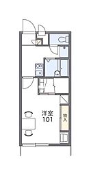 レオパレスあさひ 1Kの間取図画像