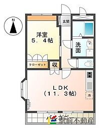 エトワールエデンM 1LDKの間取図画像