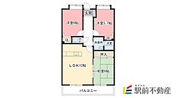 サテラ佐賀駅前 3LDKの間取図画像