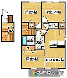 ボナール A棟 2階/202