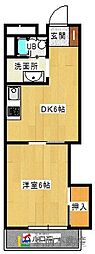 シャトレ鍋島1 1DKの間取図画像