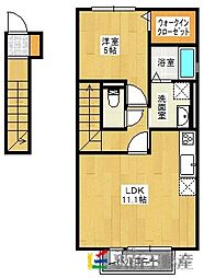 ロイヤルヴィラマロ 1LDKの間取図画像