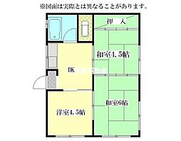 与賀町アパート 3DKの間取図画像