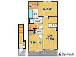 エヴァーレオ1 2LDKの間取図画像