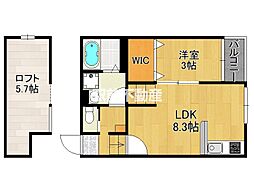 ネクサスレジデンシャルスクエア 1LDKの間取図画像