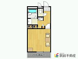 レオパレス駅西 1Kの間取図画像
