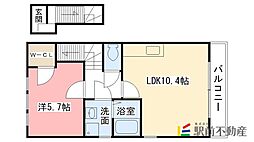 ラディエノールA 1LDKの間取図画像