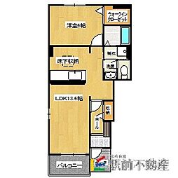 ボワモンターニュ 1LDKの間取図画像