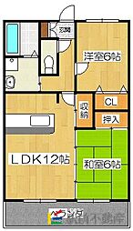 K'sマンション2002 2LDKの間取図画像