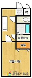 タケダビル2 1DKの間取図画像