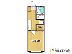 有明ハイツ 1Kの間取図画像