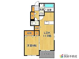 サンリット1 1LDKの間取図画像
