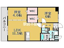 エルグランドコウノ 2LDKの間取図画像