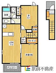 レスポアール6 2LDKの間取図画像