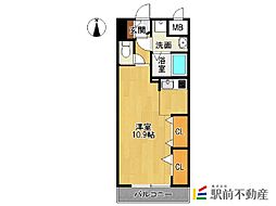 アクアルーチェ ワンルームの間取図画像