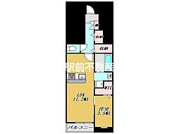 マユメゾン 1LDKの間取図画像