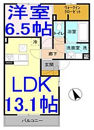 シャ・エラン 1LDKの間取図画像